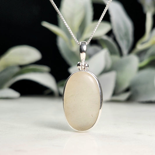 Libyan Desert Glass Pendant, Sterling Silver