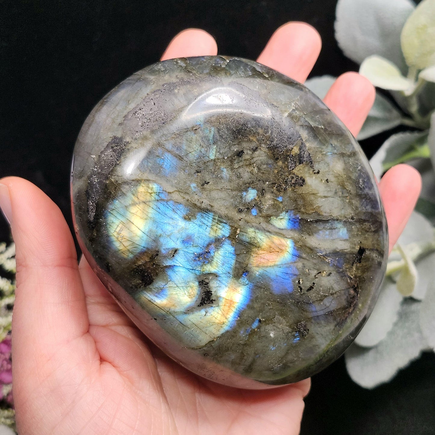 LARGE Labradorite Palm Stone 1lb