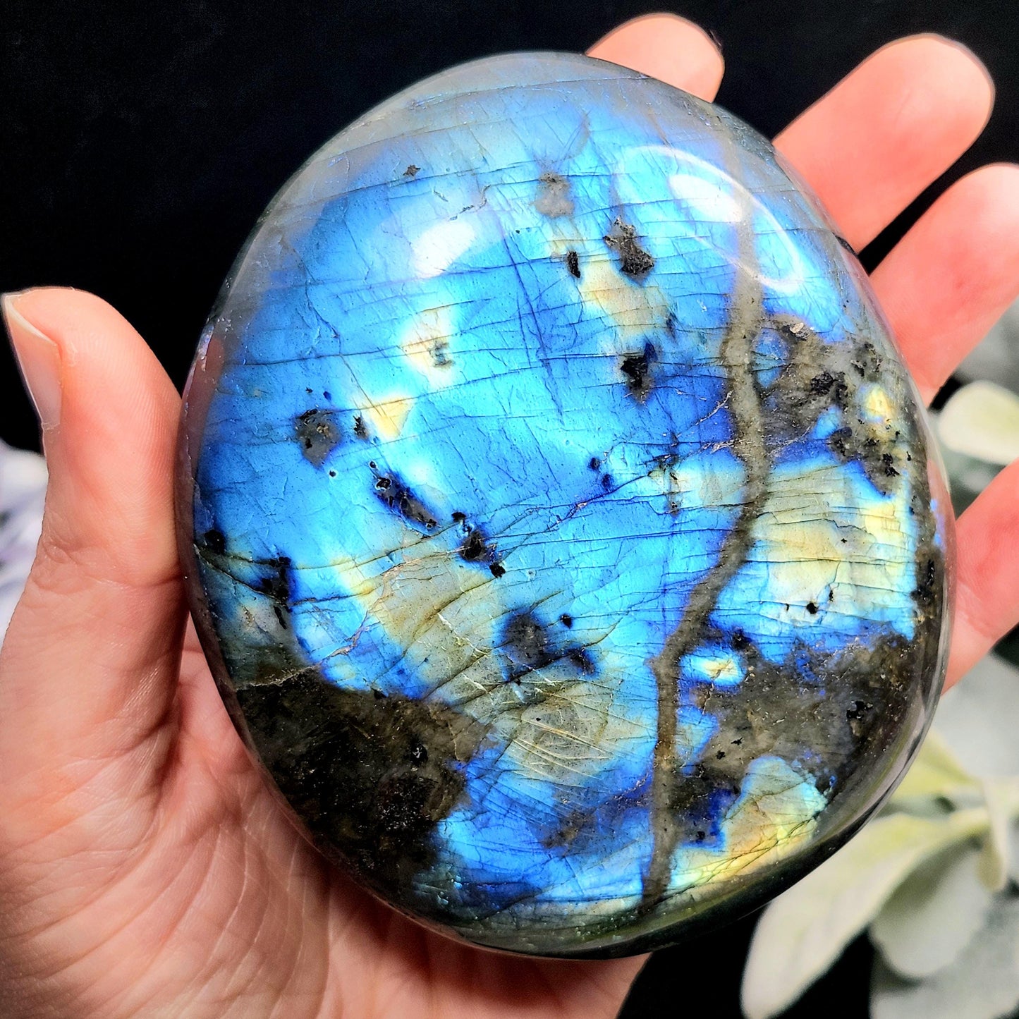 LARGE Labradorite Palm Stone 1lb