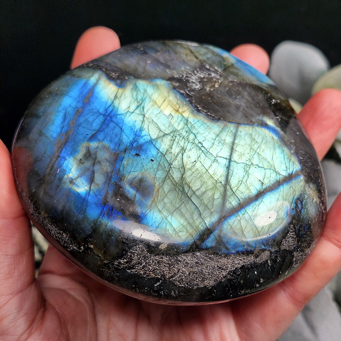 LARGE Labradorite Palm Stone 403g