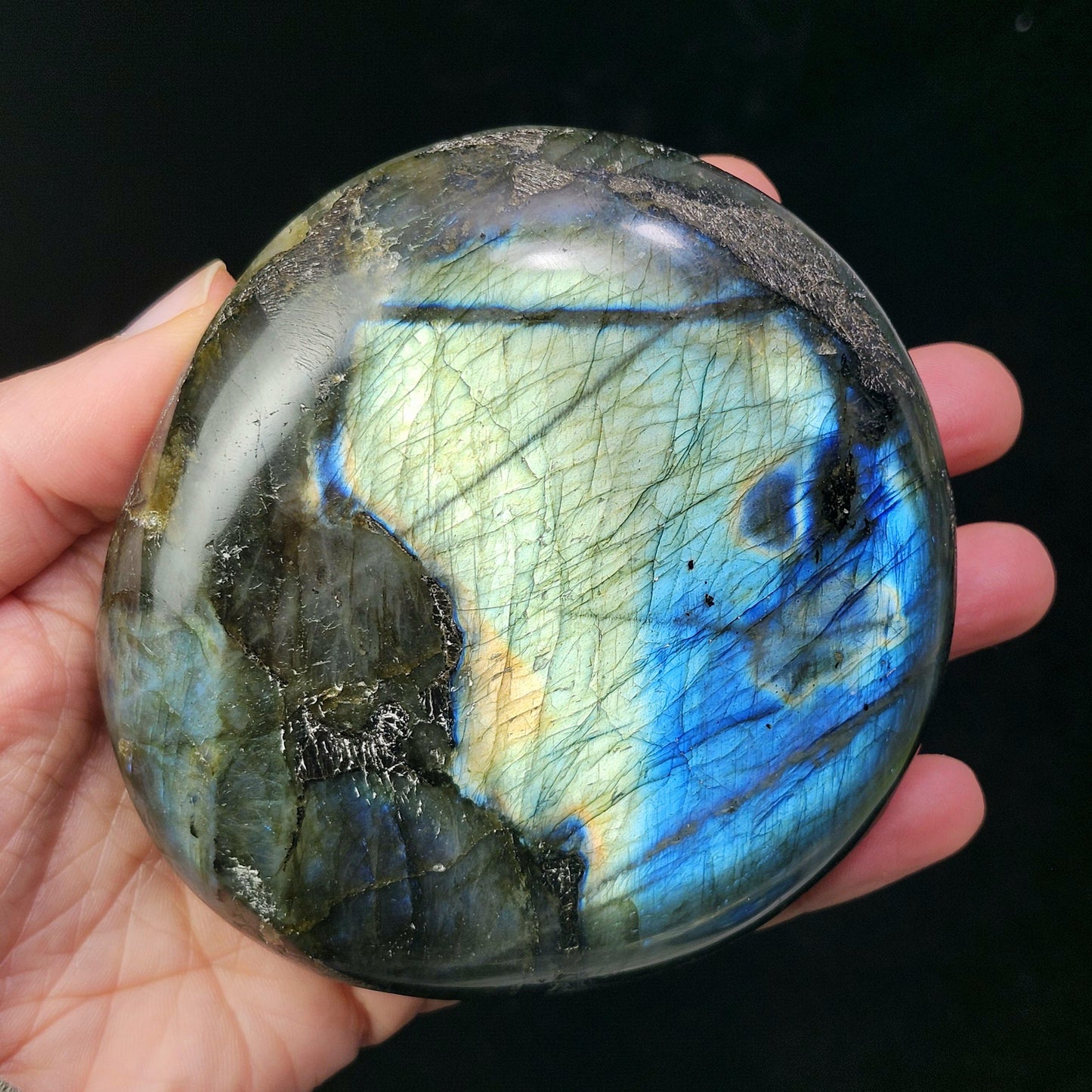 LARGE Labradorite Palm Stone 403g