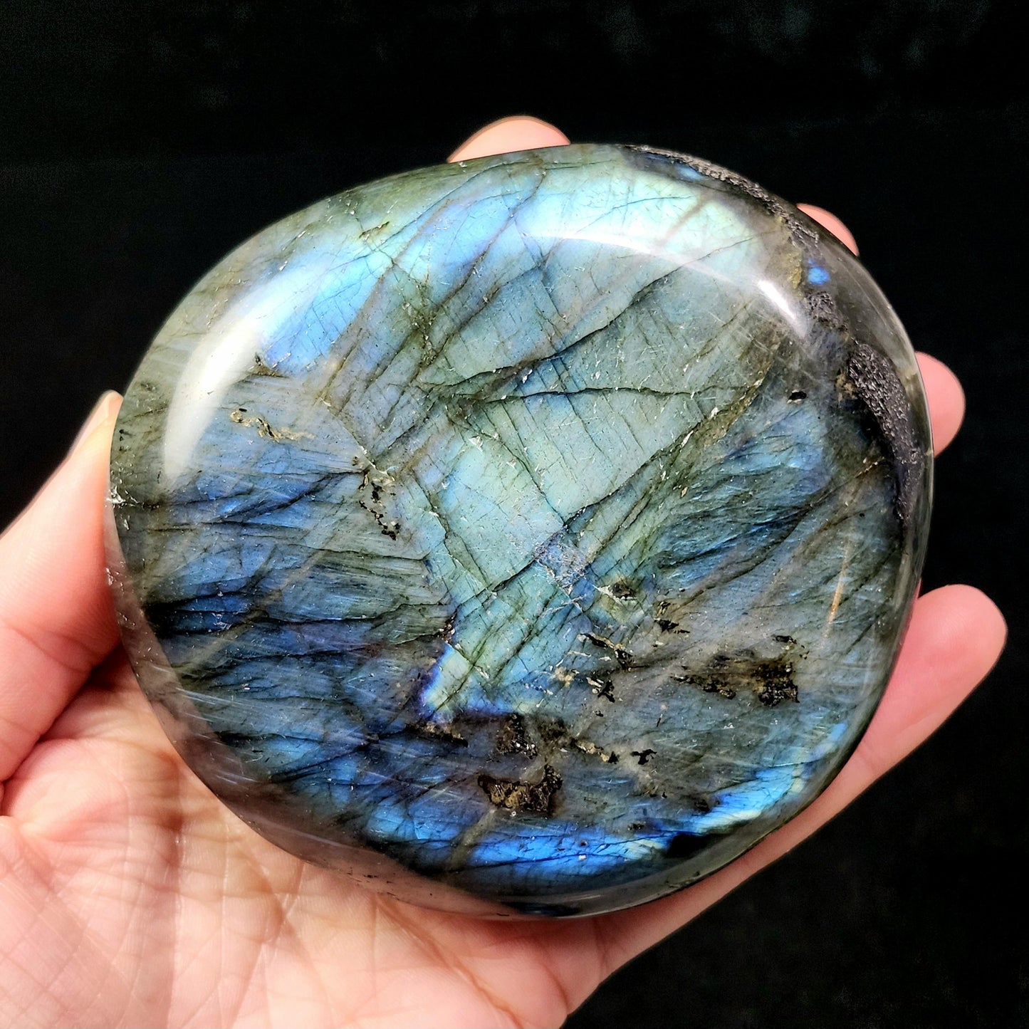 LARGE Labradorite Palm Stone 403g