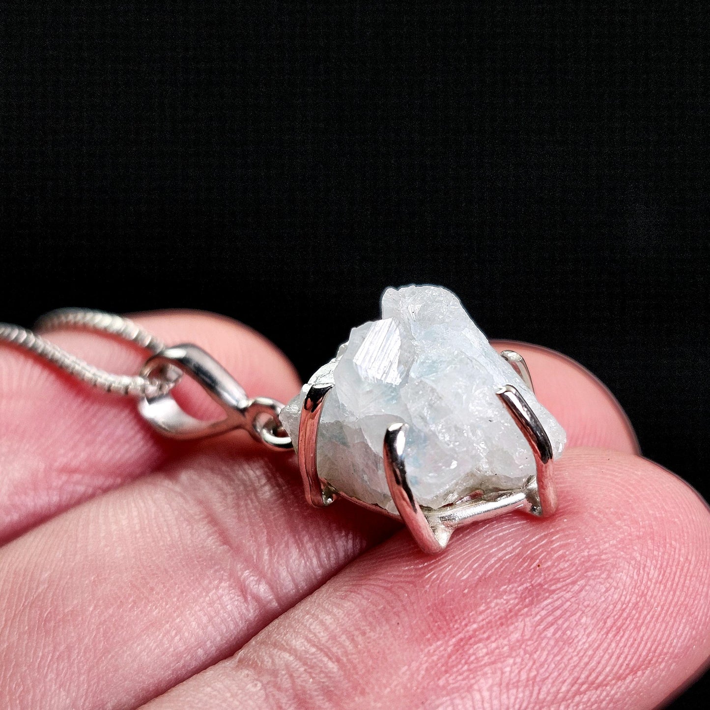 Blue Euclase Pendant, Sterling Silver Euclase Necklace, RARE Euclase Jewelry