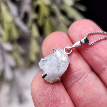 Blue Euclase Pendant, Sterling Silver Euclase Necklace, RARE Euclase Jewelry