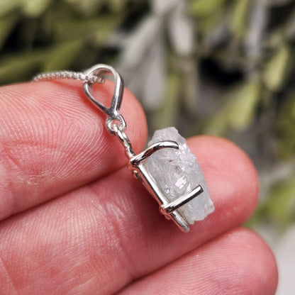 Blue Euclase Pendant, Sterling Silver