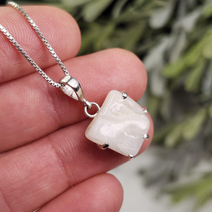 Polished Phenacite Pendant, Sterling Silver