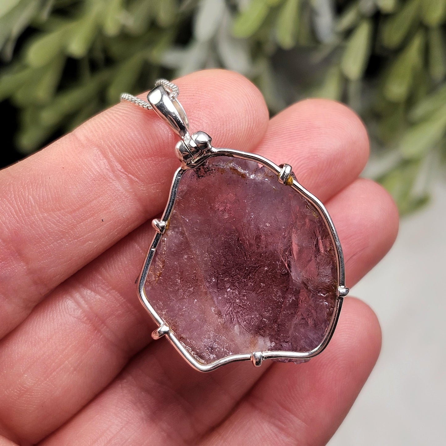 Auralite 23 Crystal Pendant, Sterling Silver