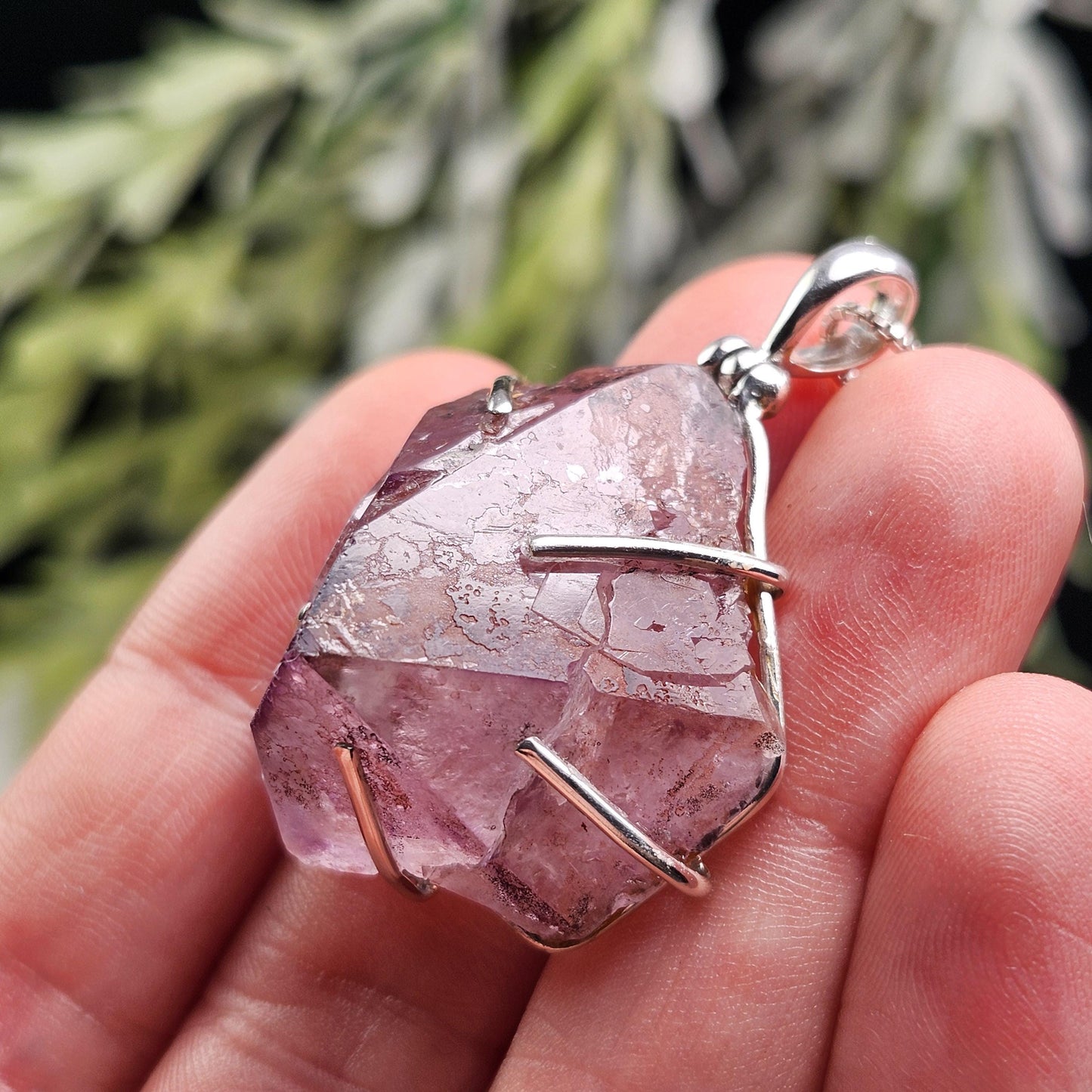 Auralite 23 Crystal Pendant, Sterling Silver
