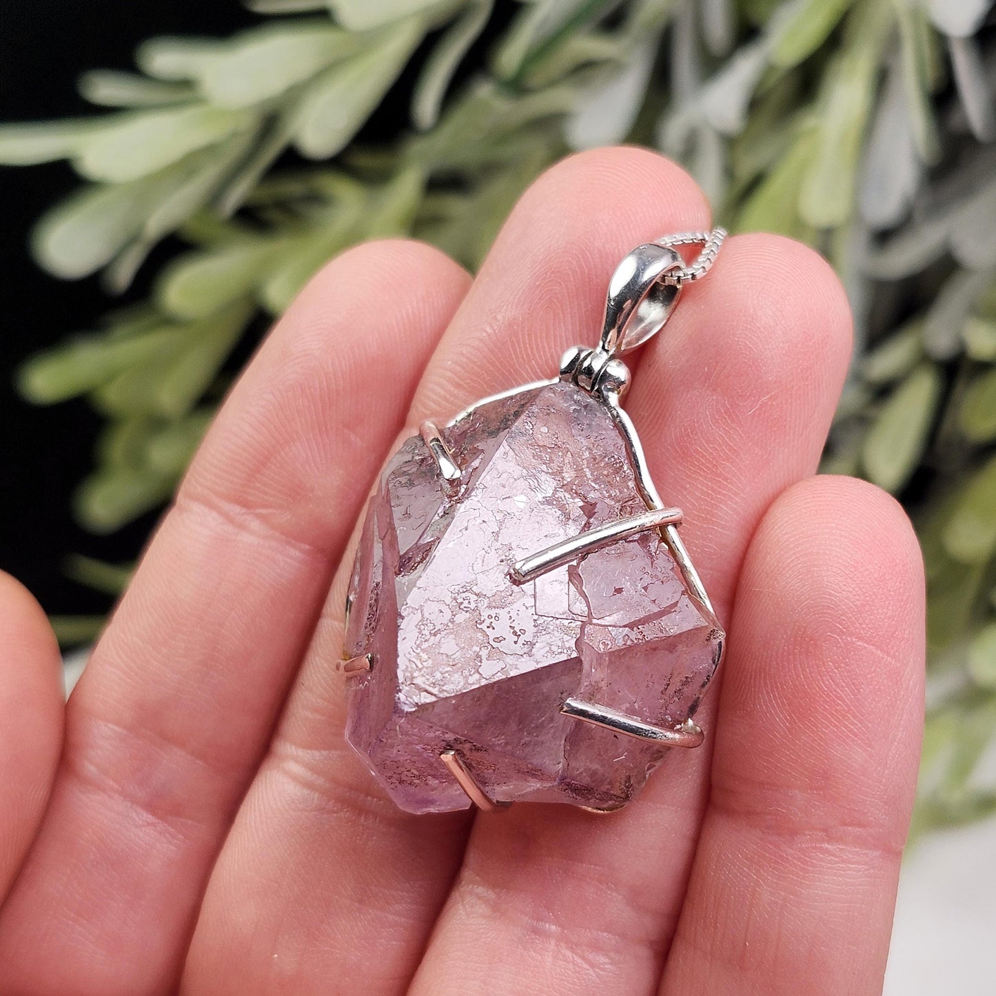 Auralite 23 Crystal Pendant, Sterling Silver