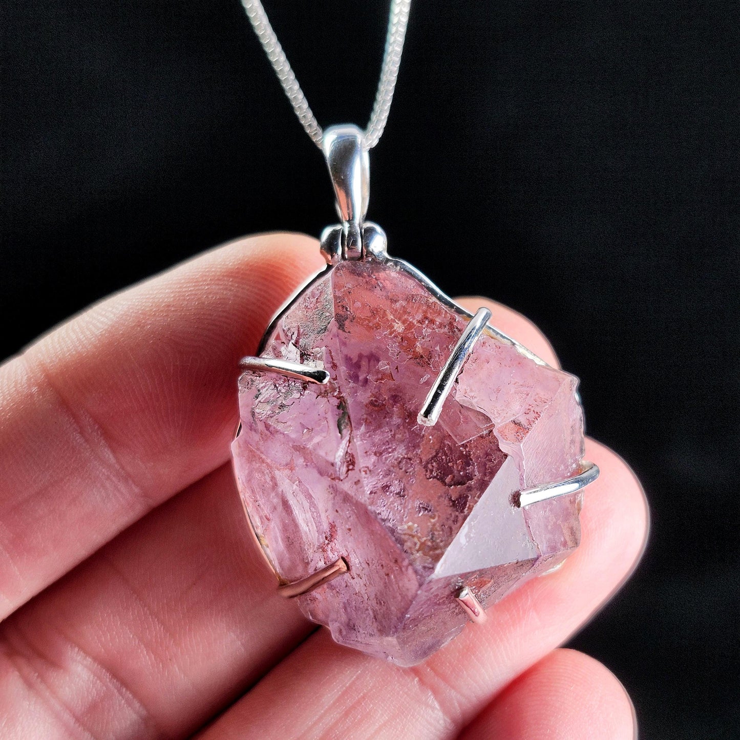 Auralite 23 Crystal Pendant, Sterling Silver