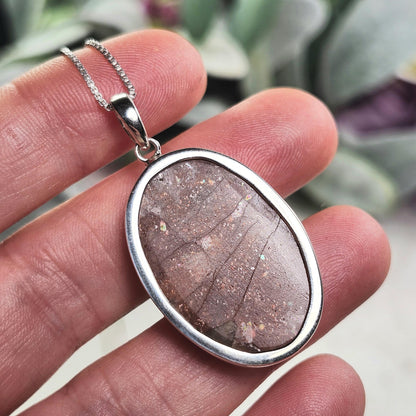 Rainbow Sunstone Pendant, Sterling Silver Sunstone Necklace
