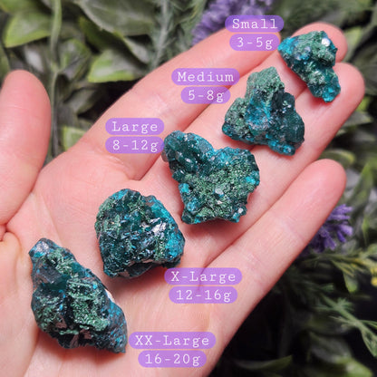 Raw Dioptase & Malachite Crystal Specimen: Rare Combo
