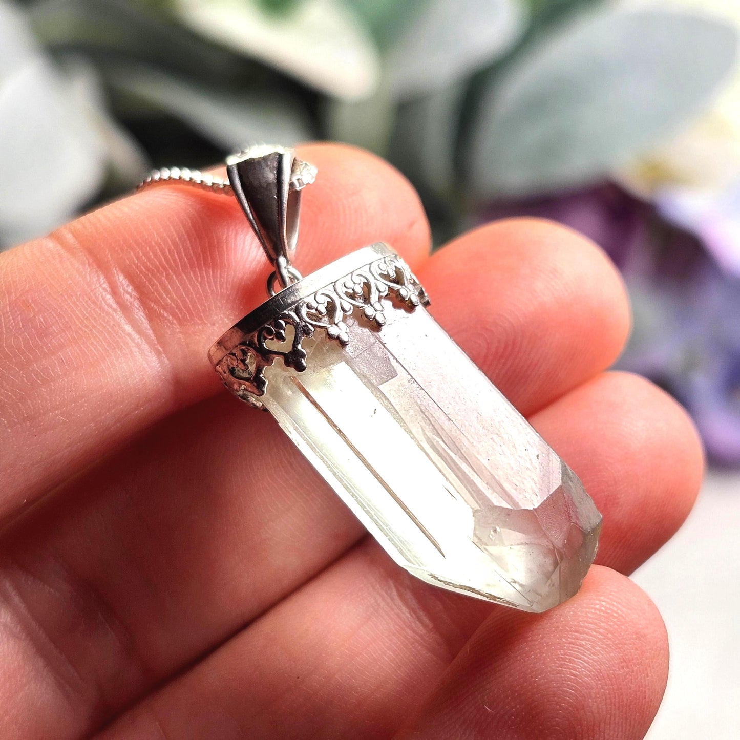 Golden Kunzite Pendant, Sterling Silver Yellow Kunzite Necklace, Spodumene Jewelry