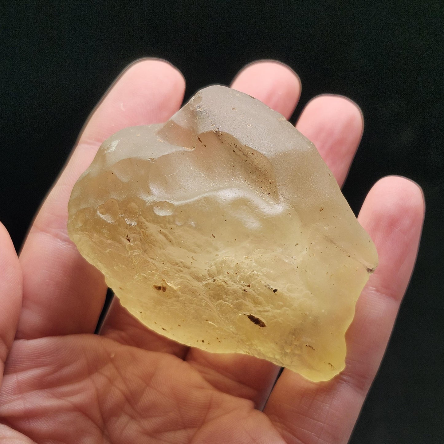 Libyan Desert Glass Specimen 110g, Raw Libyan Gold Tektite
