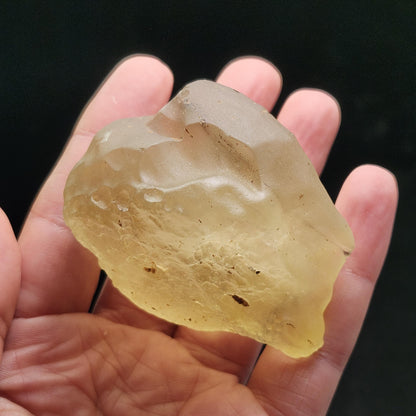 Libyan Desert Glass Specimen 110g, Raw Libyan Gold Tektite