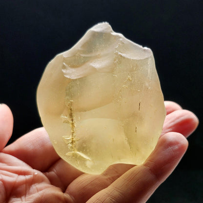 Libyan Desert Glass Specimen 110g, Raw Libyan Gold Tektite
