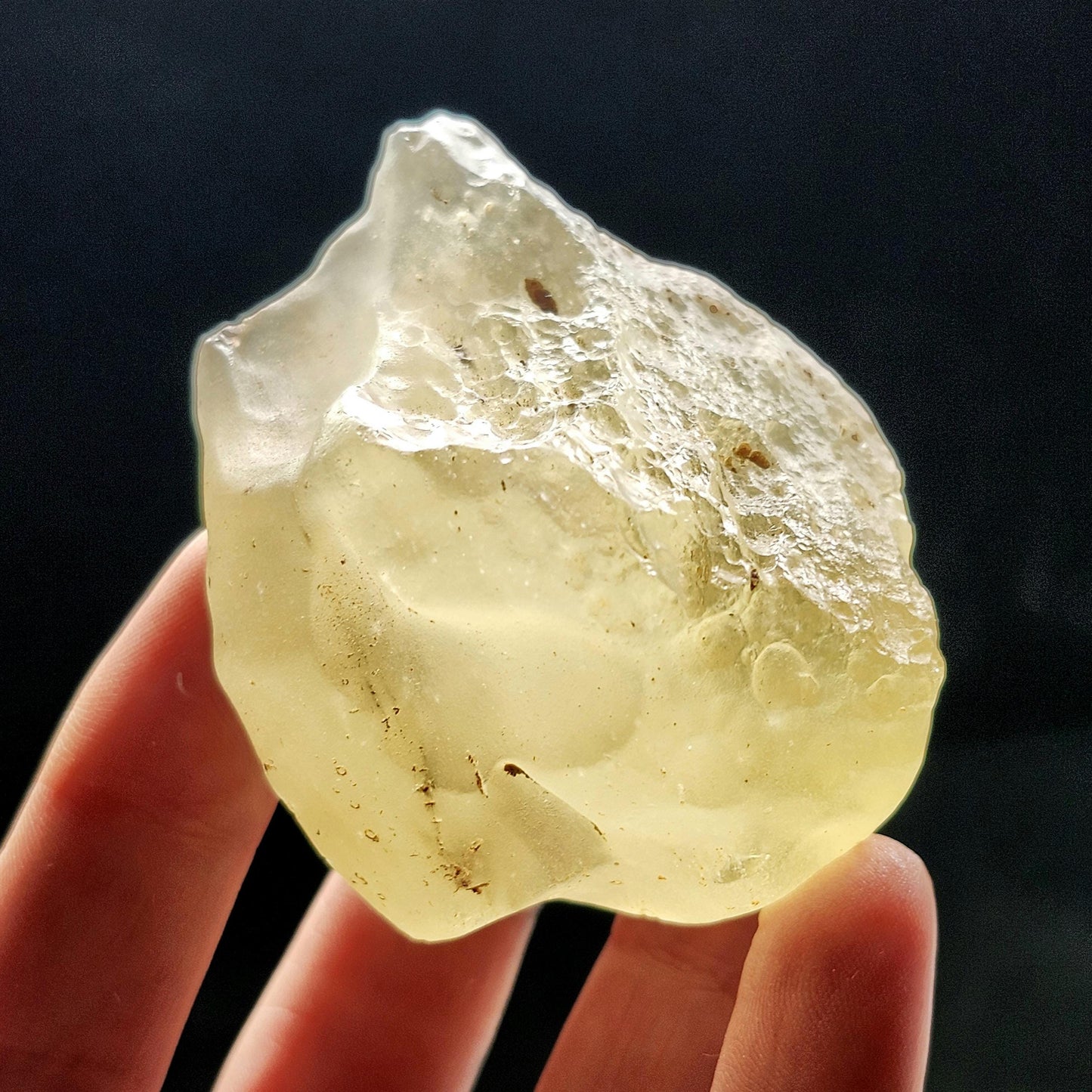 Libyan Desert Glass Specimen 110g, Raw Libyan Gold Tektite