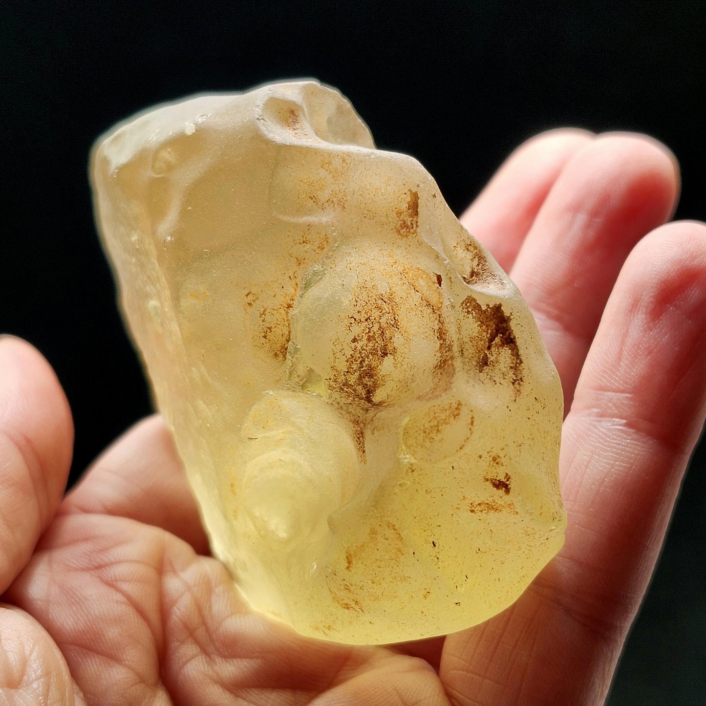 Libyan Desert Glass Specimen 148g, RawLibyan Gold Tektite Crystal