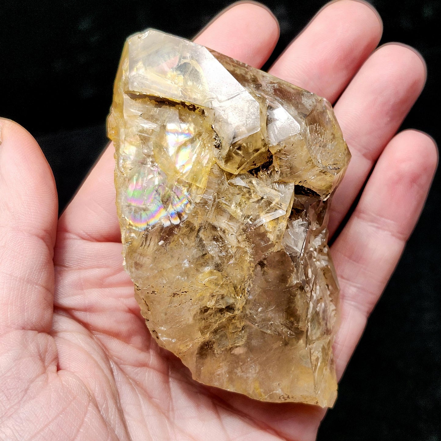 Skeletal Herkimer Diamond Golden Quartz 130g