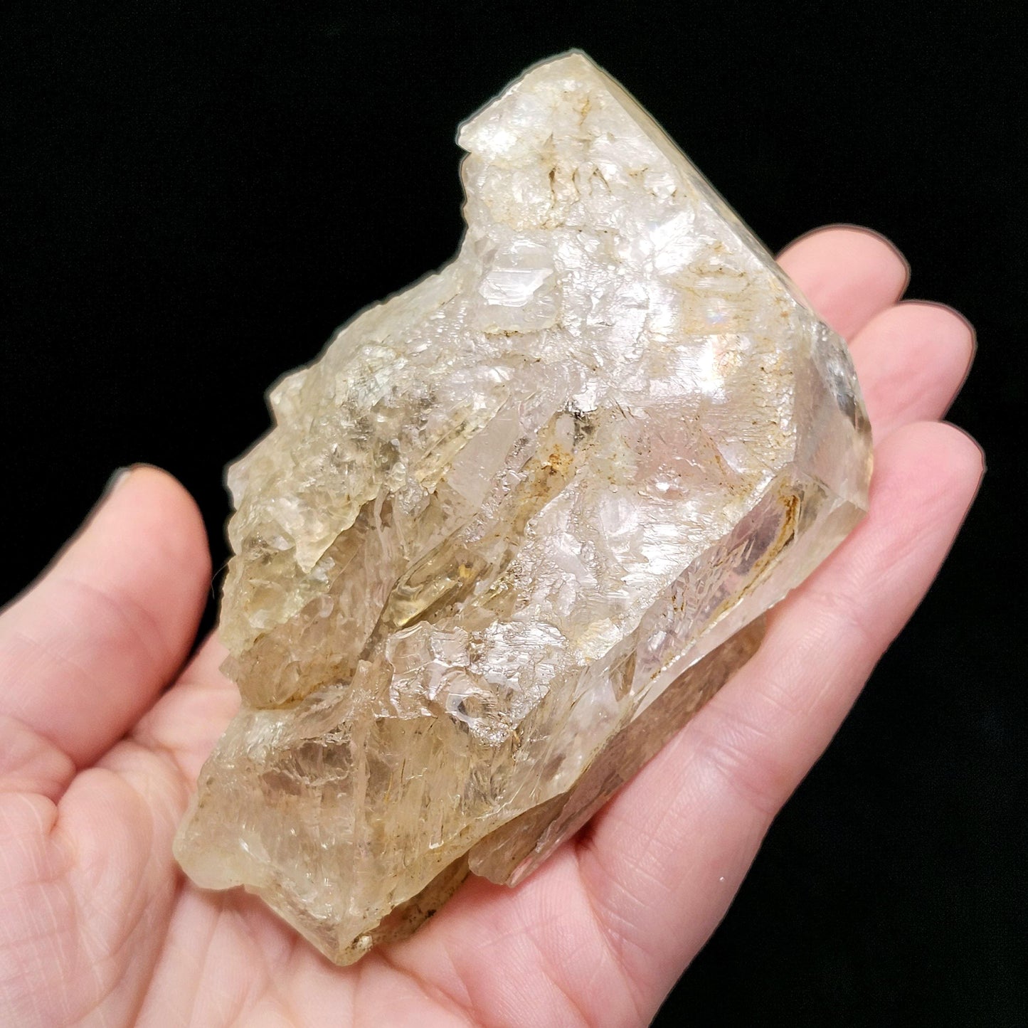Rainbow Herkimer Diamond Quartz 247g, Skeletal Herkimer Crystal with Rainbow Inclusion