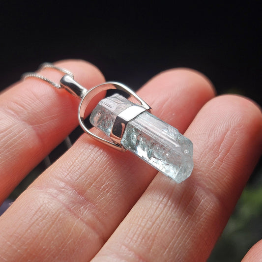Aquamarine Crystal Necklace