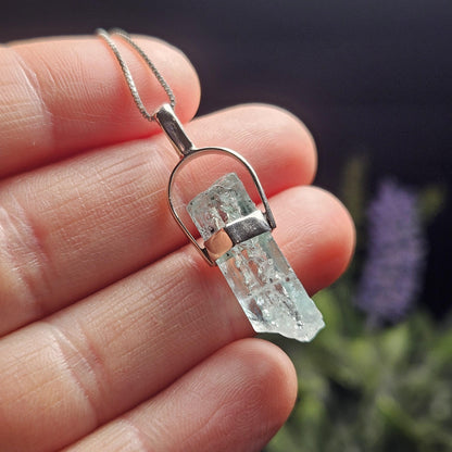 Aquamarine Crystal Necklace