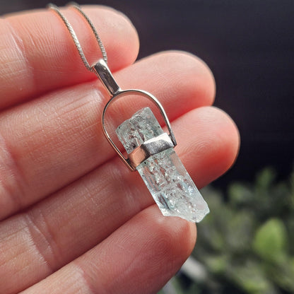 Aquamarine Crystal Necklace