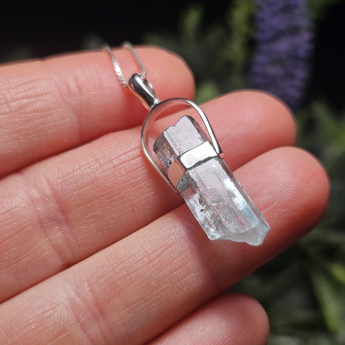 Aquamarine Crystal Necklace