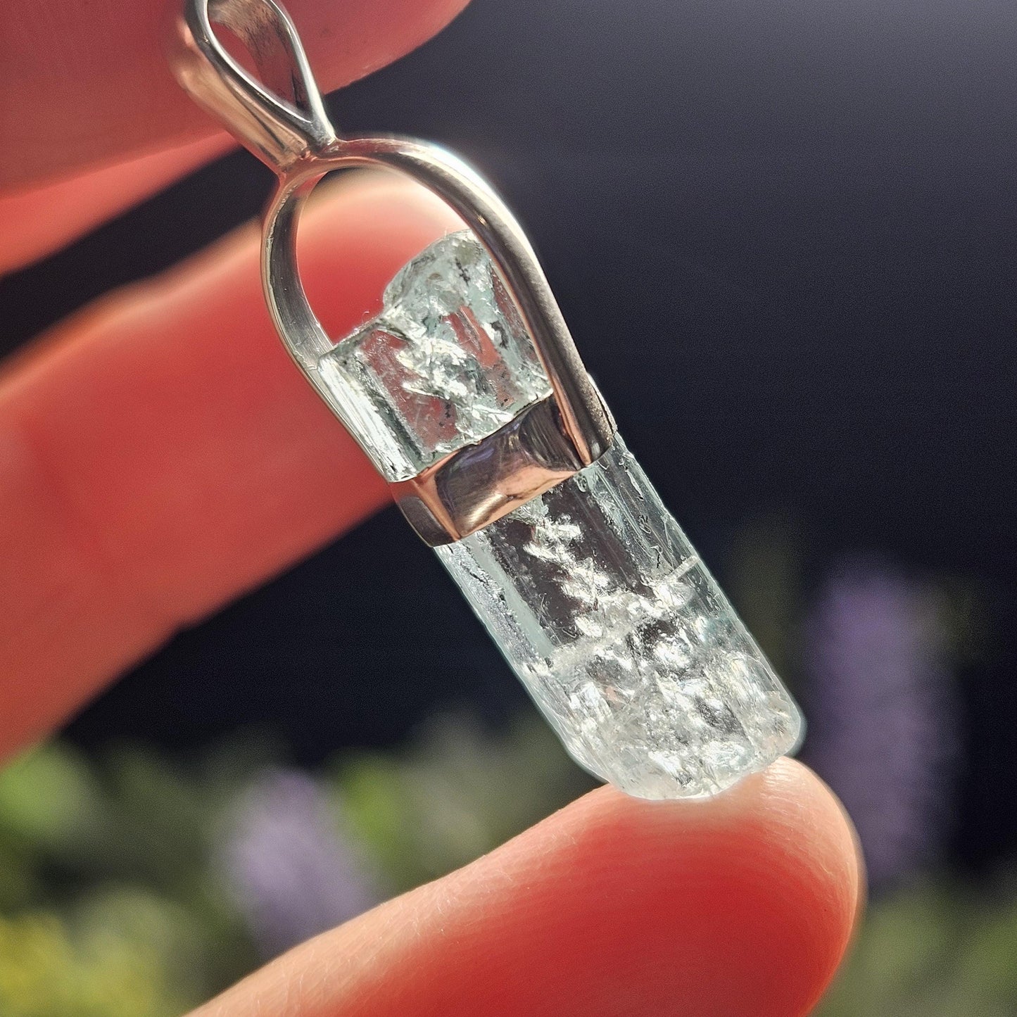 Aquamarine Crystal Necklace