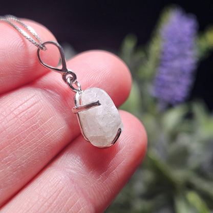 Polished Phenacite Pendant, Sterling Silver (23x9mm)