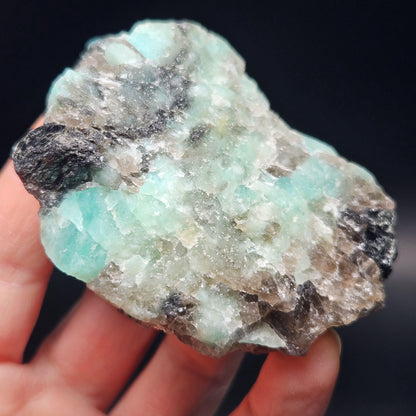 Hindu Kush Emerald, Black Tourmaline & Smoky Quartz Crystal Cluster, Raw Green Emerald from Afghanistan, 99 grams