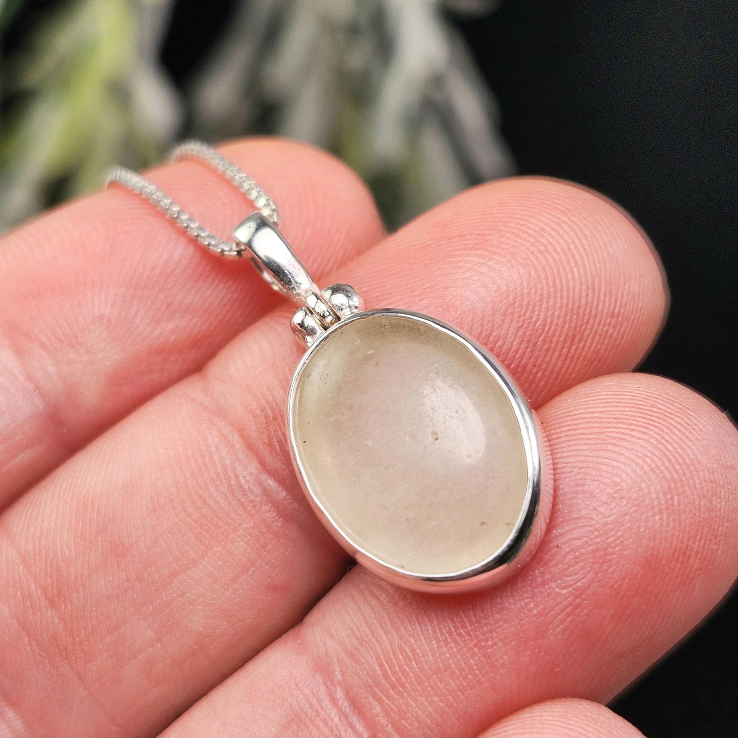 Libyan Desert Glass Pendant, Sterling Silver Libyan Gold Tektite Necklace, LDG