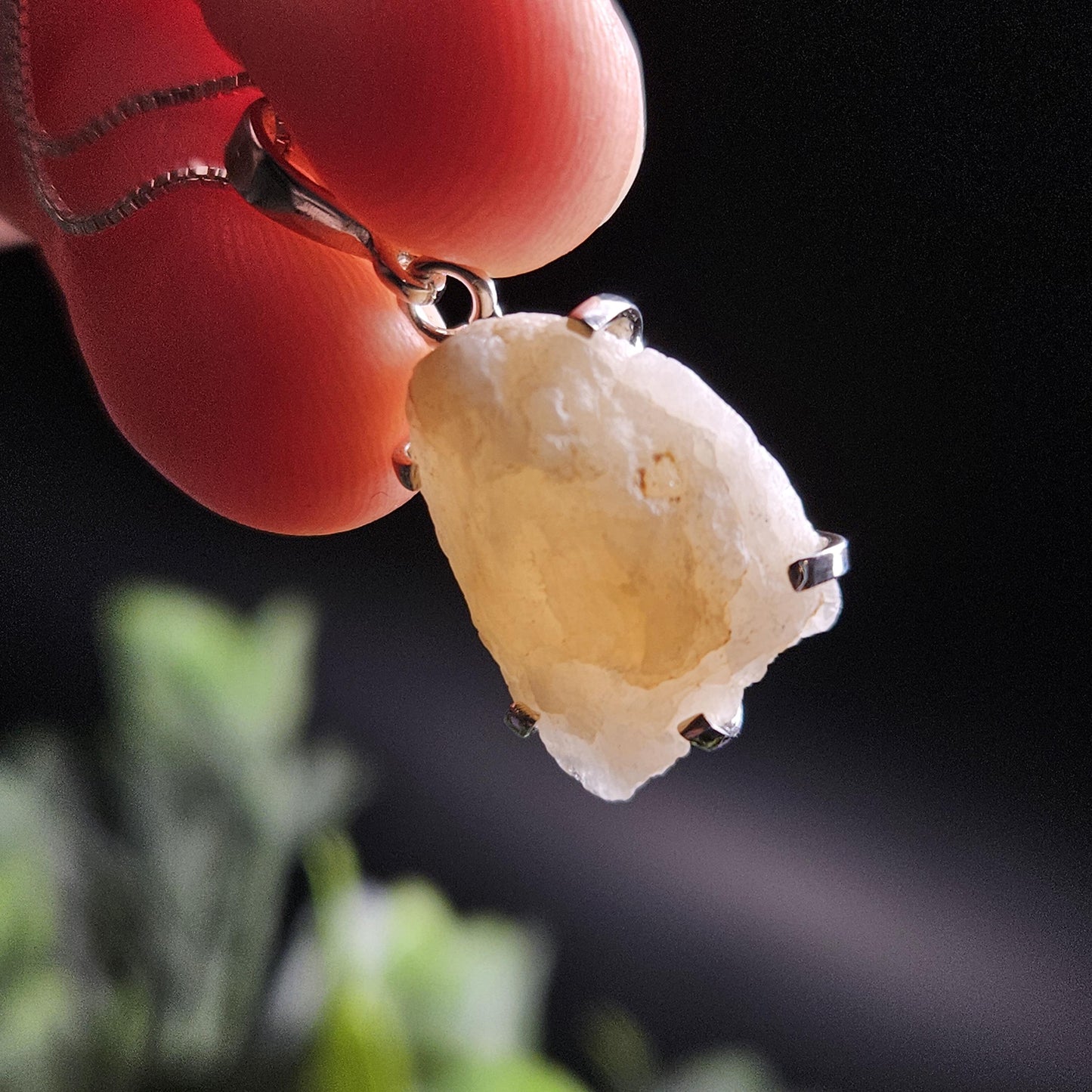 Golden Phenacite Cystal Pendant, Phenacite Sterling Silver Necklace