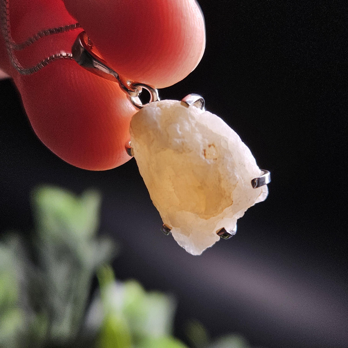 Phenacite Cystal Pendant, Phenakite Sterling Silver Necklace