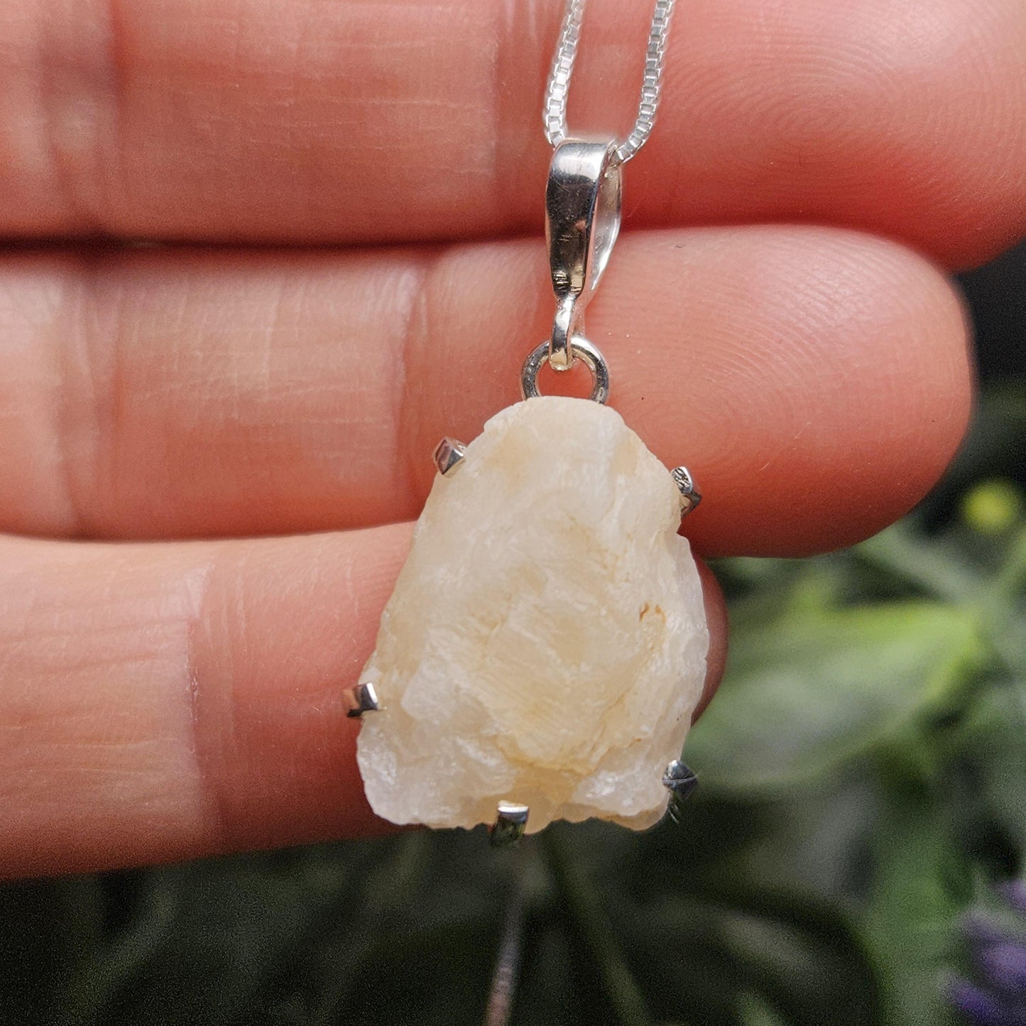 Golden Phenacite Cystal Pendant, Phenacite Sterling Silver Necklace