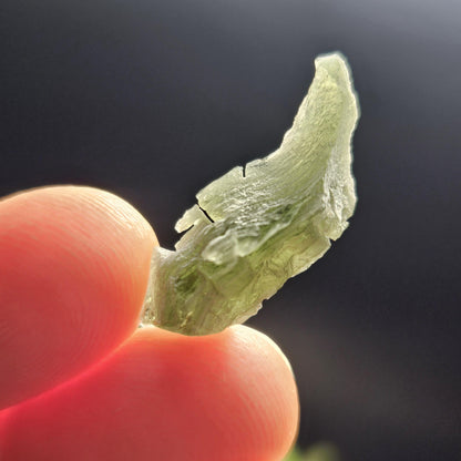 Snowflake Moldavite RARE Specimen (1.3g), Frosted Brusna Moldavite Tektite Crystal