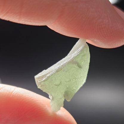 Brusna Moldavite RARE Snowflake Specimen 1.3g, Frosted Moldavite Tektite Crystal