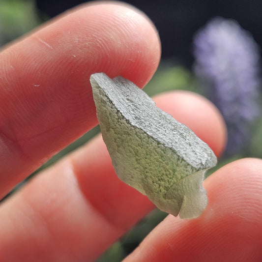 Brusna Moldavite RARE Snowflake Specimen 1.3g, Frosted Moldavite Tektite Crystal