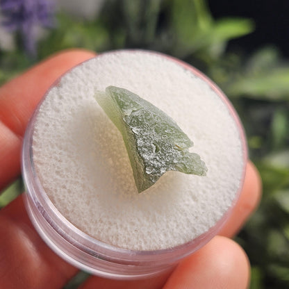 Brusna Moldavite RARE Snowflake Specimen 1.3g, Frosted Moldavite Tektite Crystal