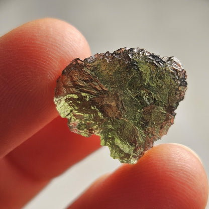 Genuine Moldavite Specimen (2.4g), Raw Genuine Moldavite Tektite