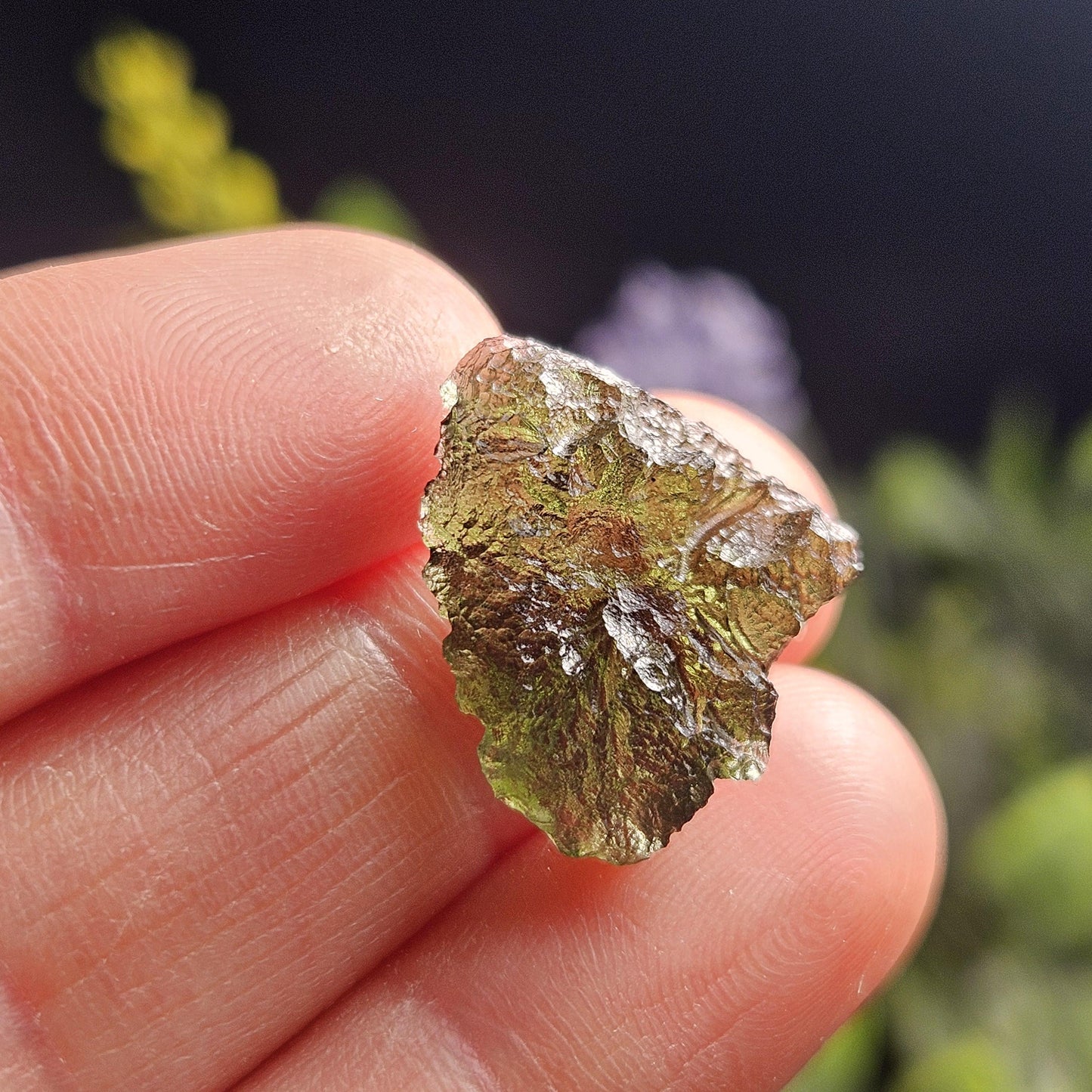 Genuine Moldavite Specimen (2.4g), Raw Genuine Moldavite Tektite