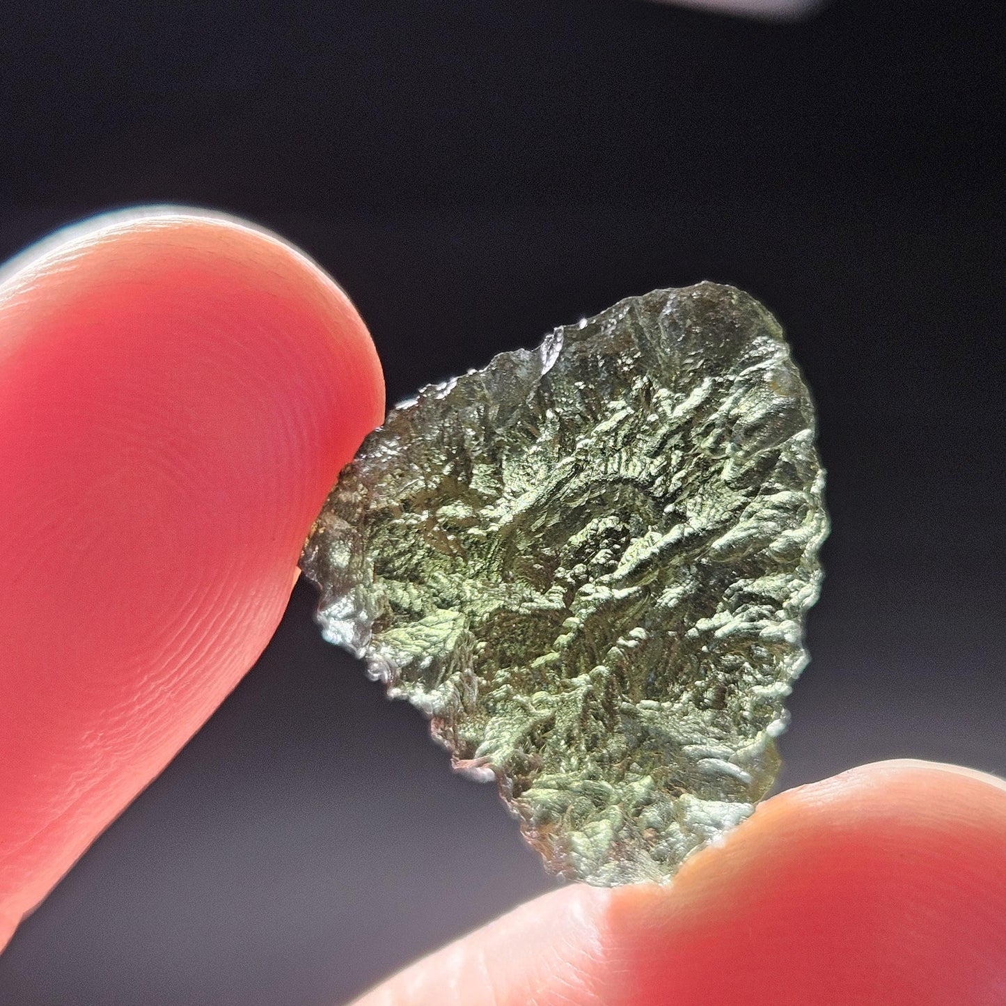 Genuine Moldavite Specimen (2.4g), Raw Genuine Moldavite Tektite