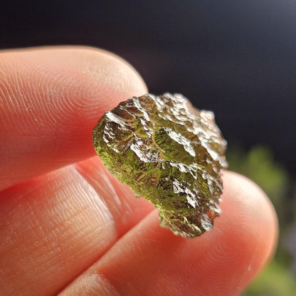 Genuine Moldavite Specimen (2.4g), Raw Genuine Moldavite Tektite
