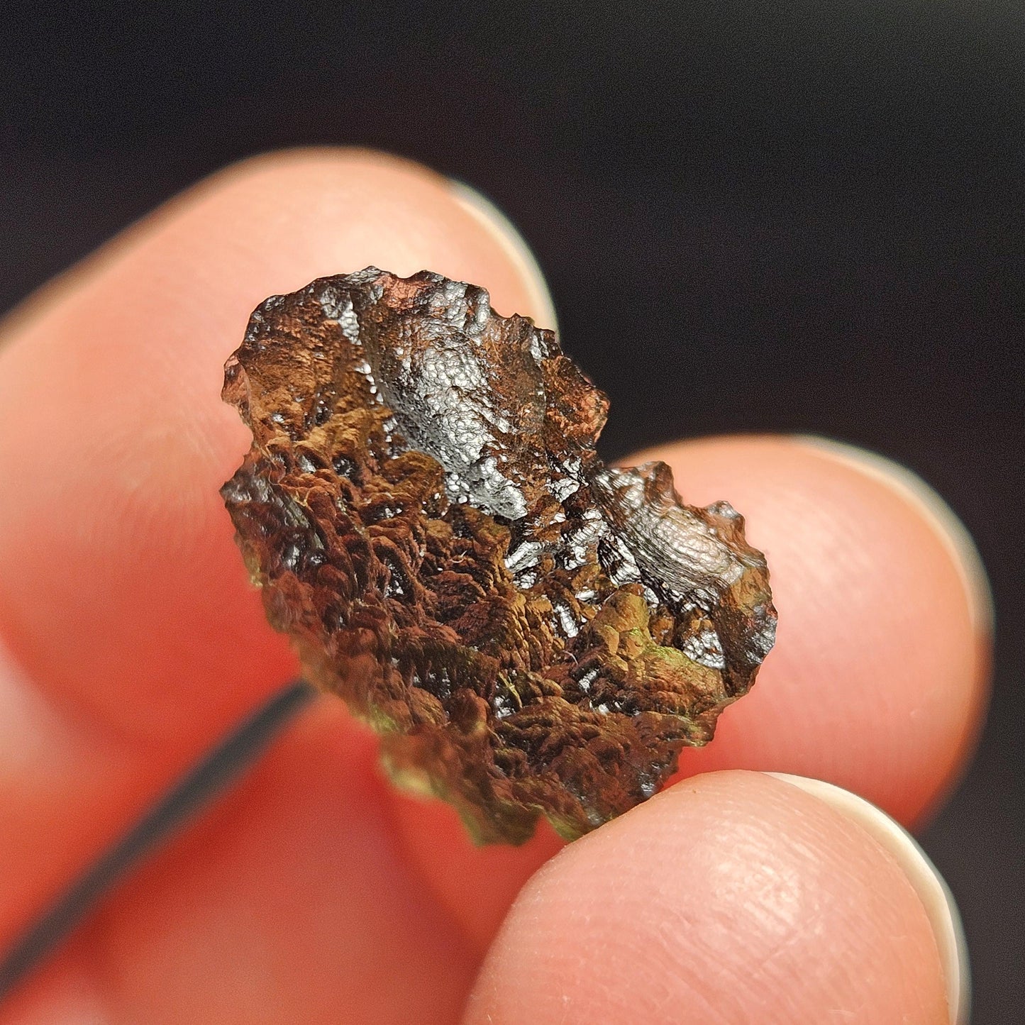 Genuine Moldavite Specimen (2.4g), Raw Genuine Moldavite Tektite