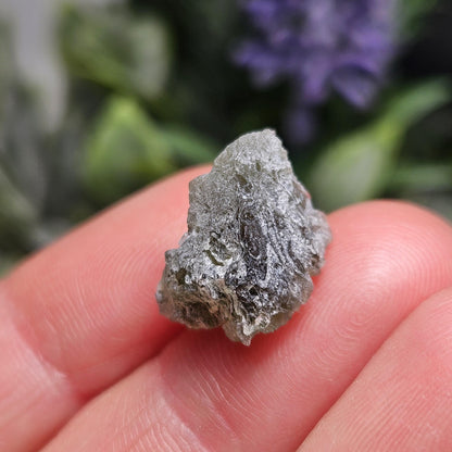 Moldavite Brusna Snowflake RARE Specimen (1.2g), Frosted Brusna Moldavite Tektite Crystal