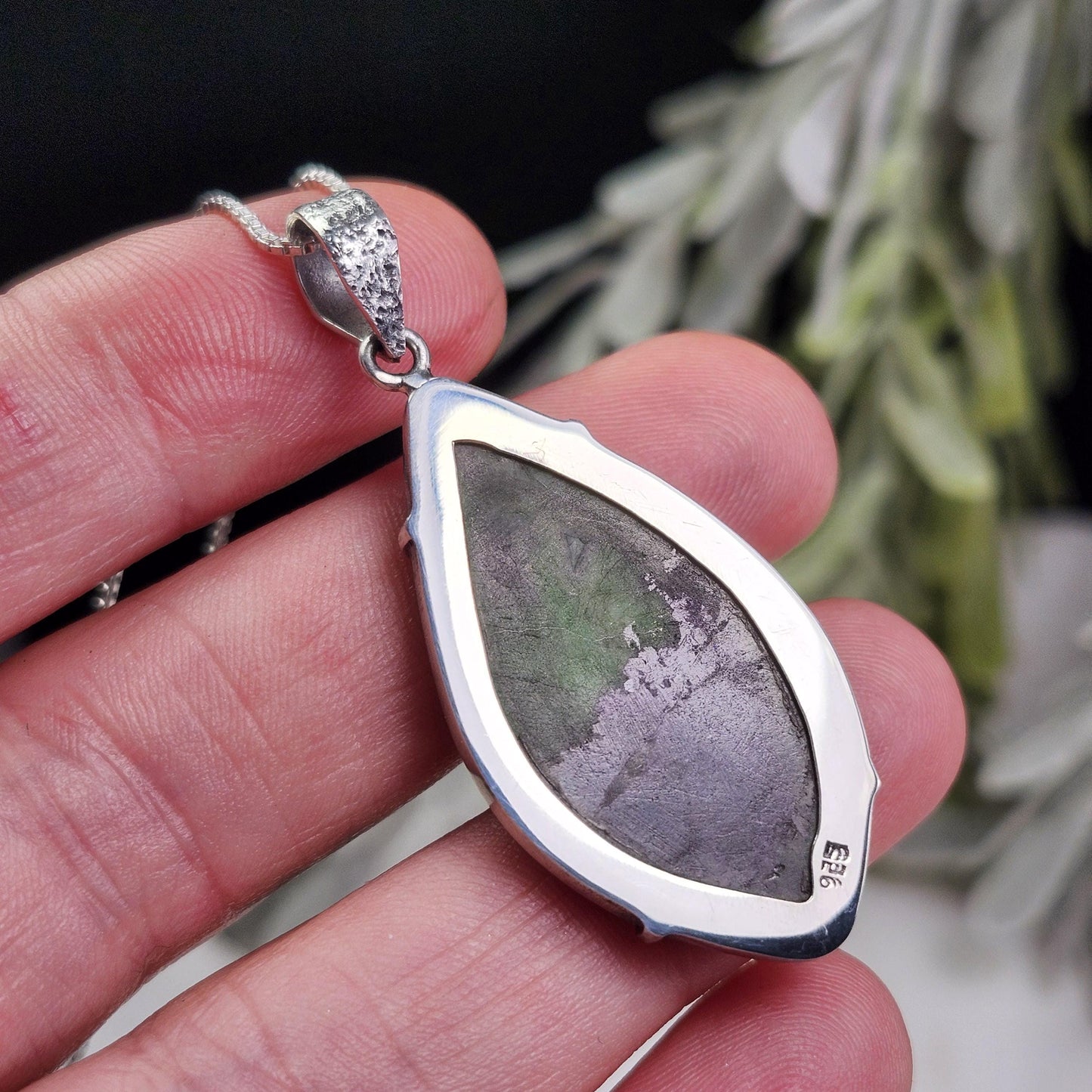 Kammererite Pendant, Sterling Silver