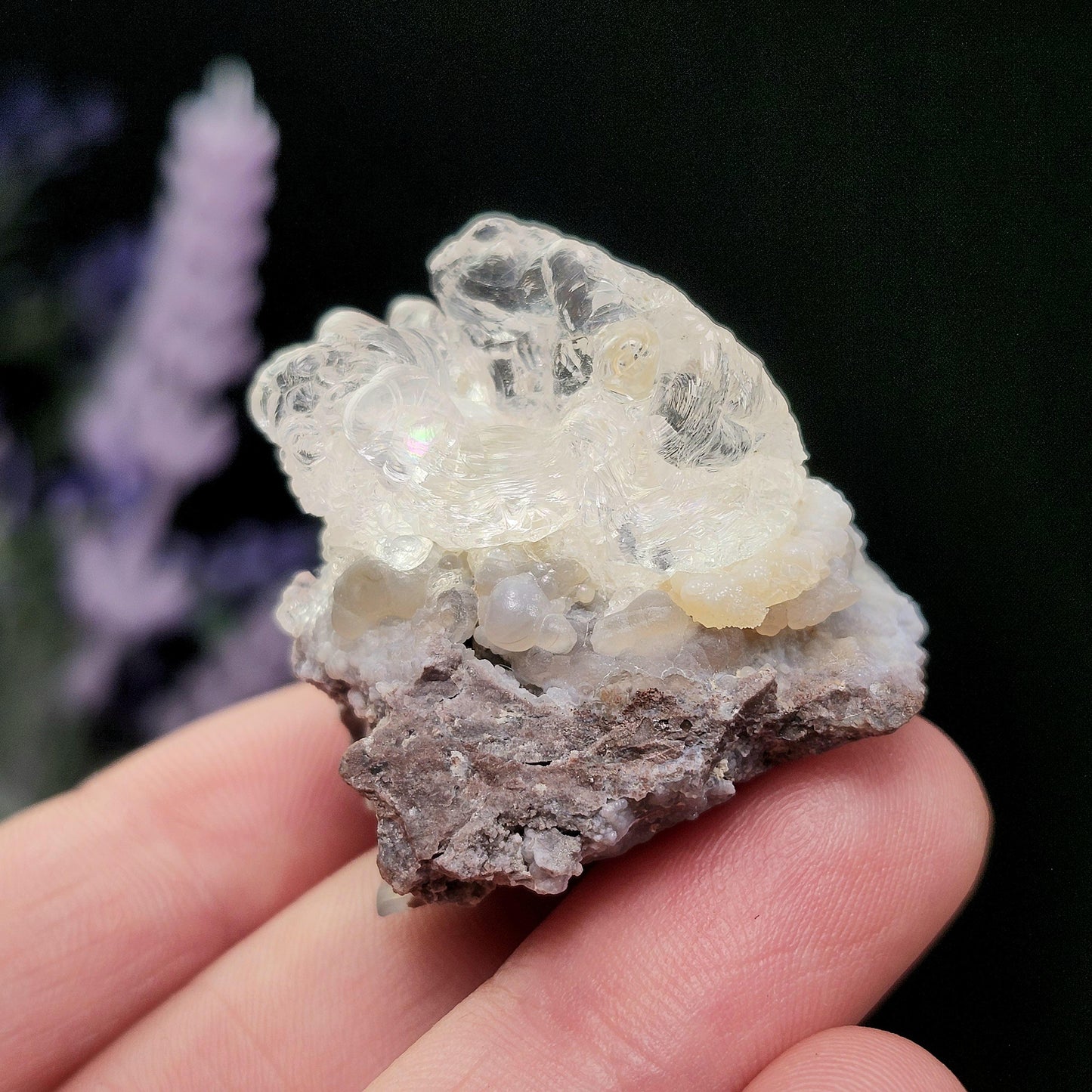 UV Reactive Hyalite Opal Specimen: Fluorescent Crystal from Mexico