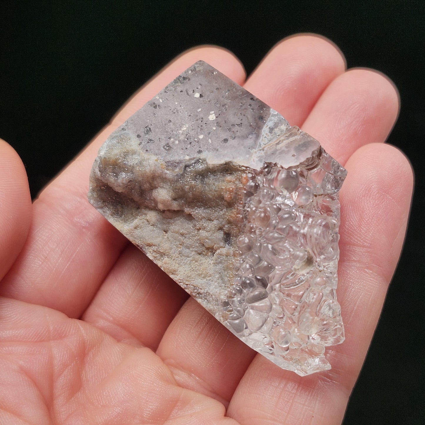 UV Reactive Hyalite Opal Specimen 51g, Fluorescent Crystal from Mexico