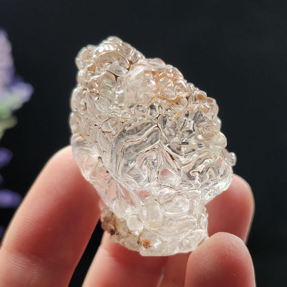 UV Reactive Hyalite Opal Specimen 32g, Fluorescent Crystal from Mexico