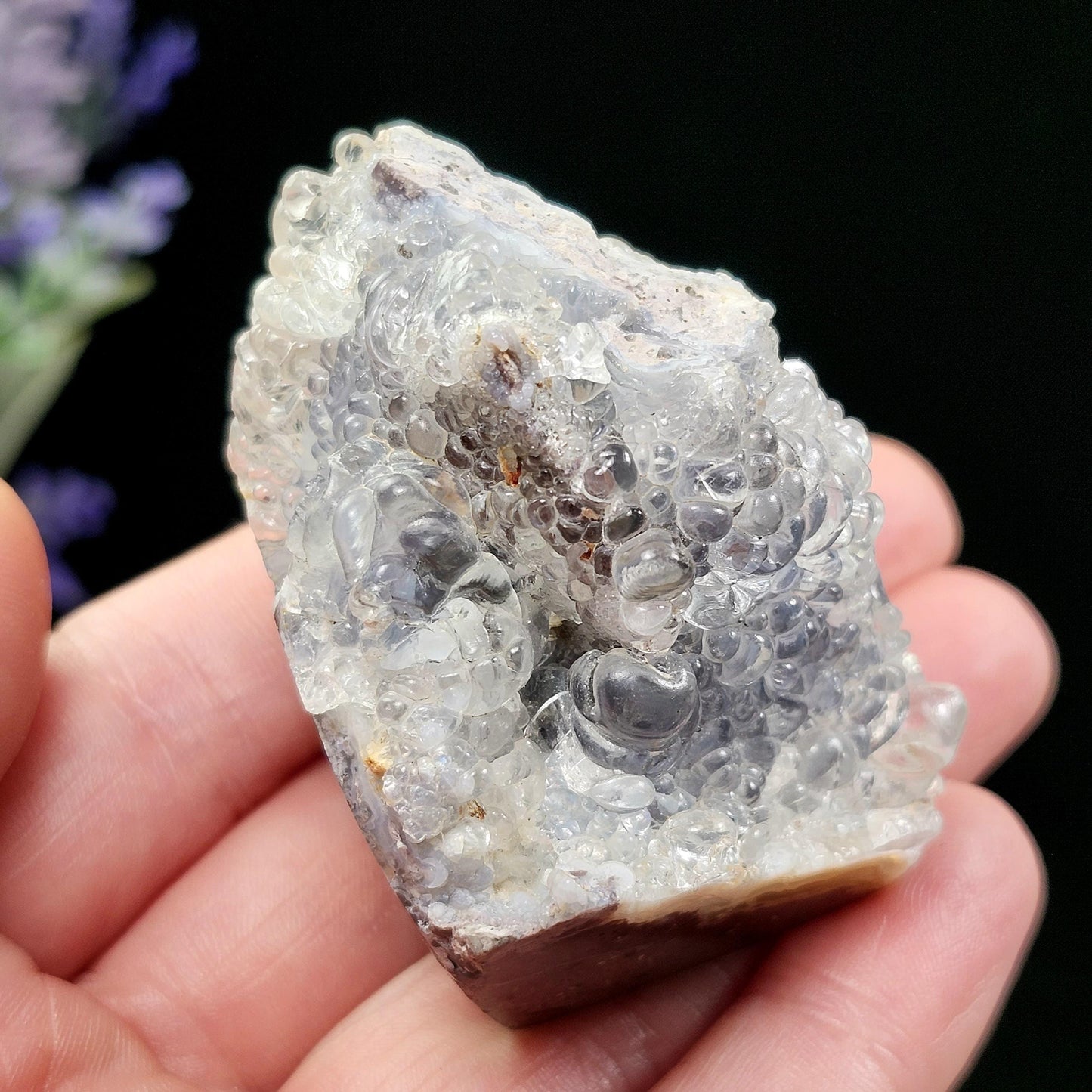 UV Reactive Hyalite Opal Specimen 74g, Fluorescent Crystal from Mexico